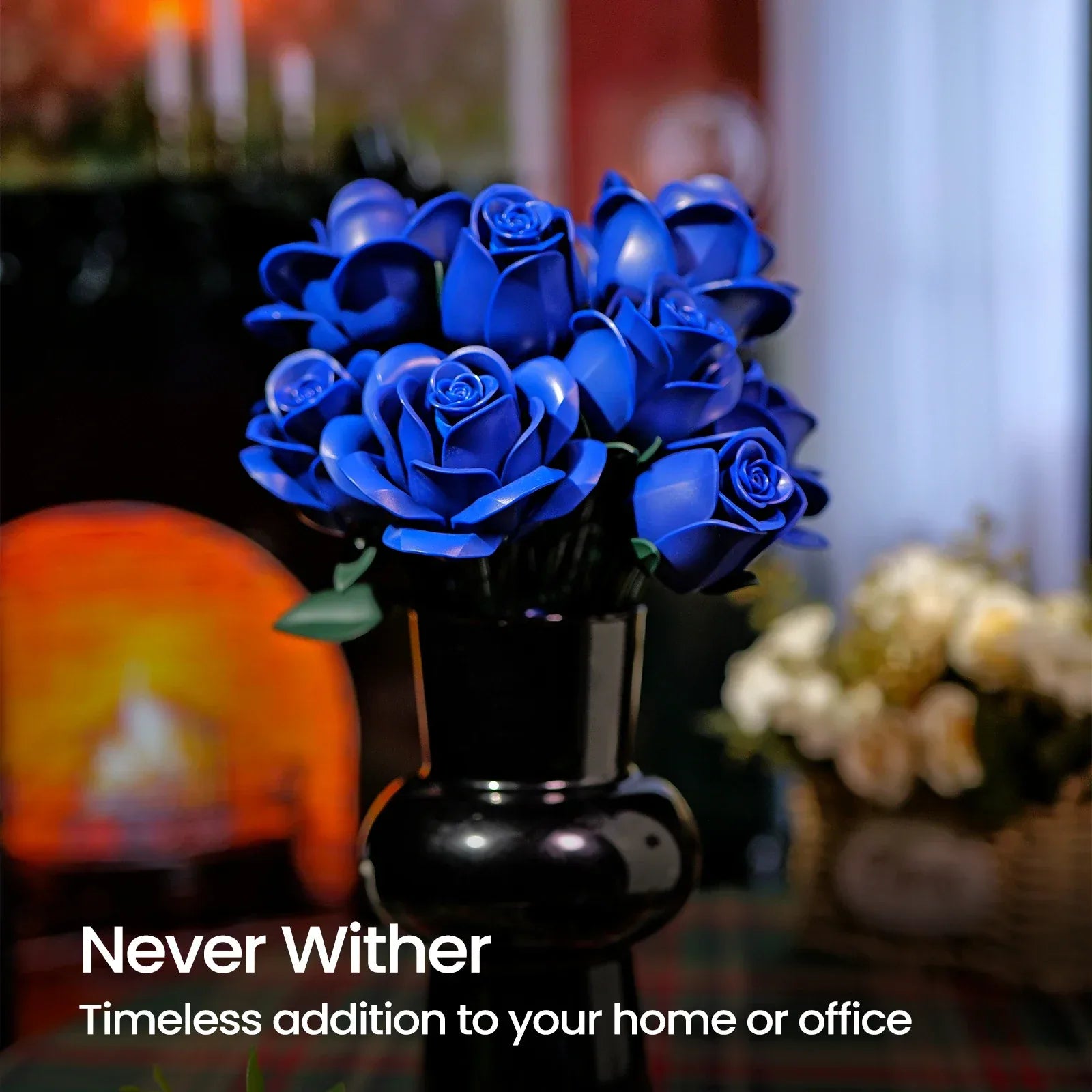 Blue Rose Building Blocks Set For Customizable Home Decor - ToylandEU