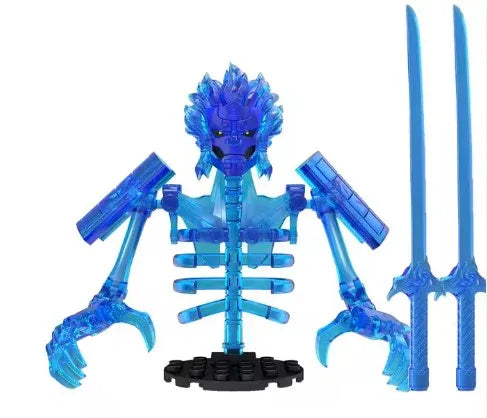 Blue Spirit Armor Warrior Custom Figure Made Of ABS Plastic With Armor Silhouette And Blue Accents - ToylandEU