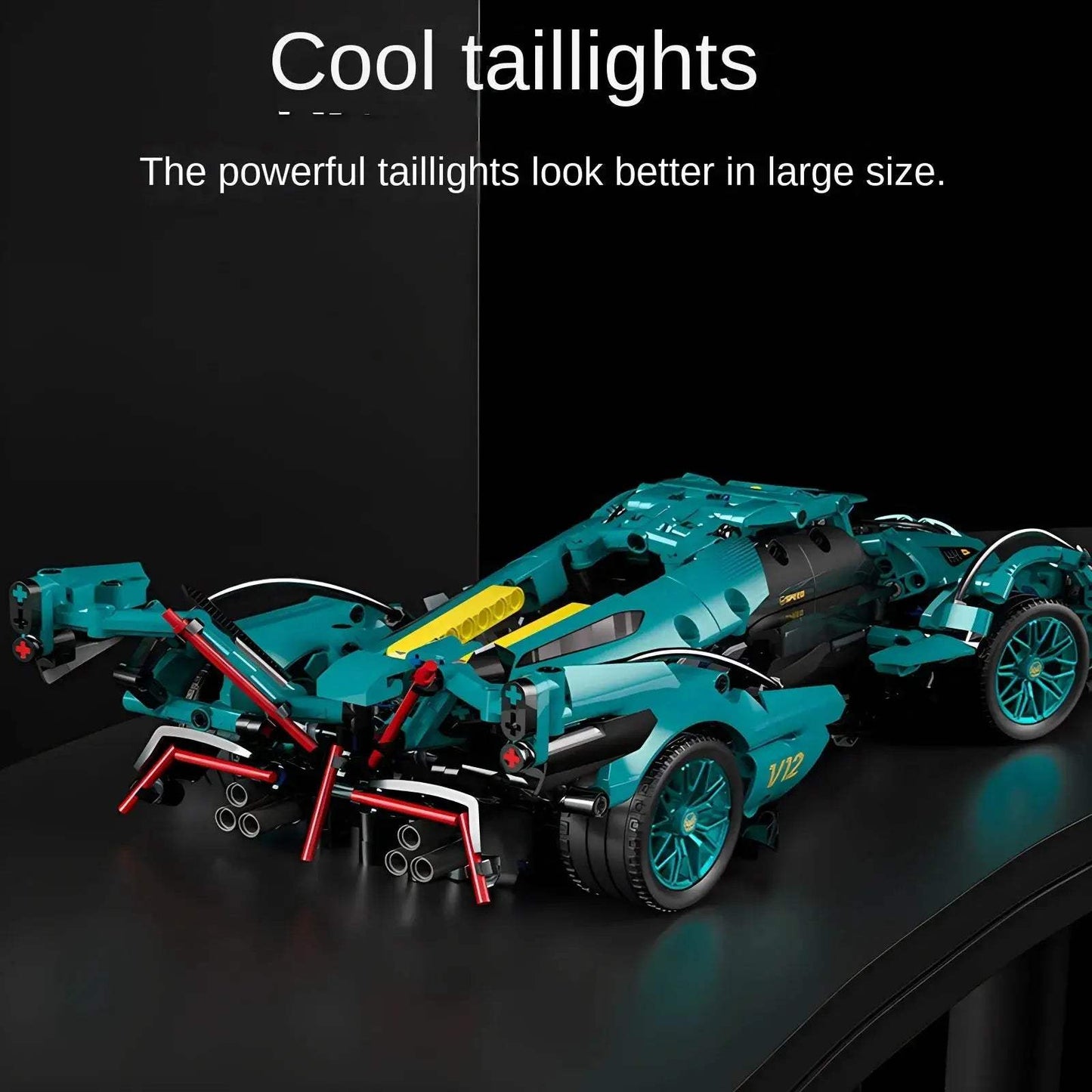 Blue V12 RC Roadster Building Block Car With Remote Control - ToylandEU
