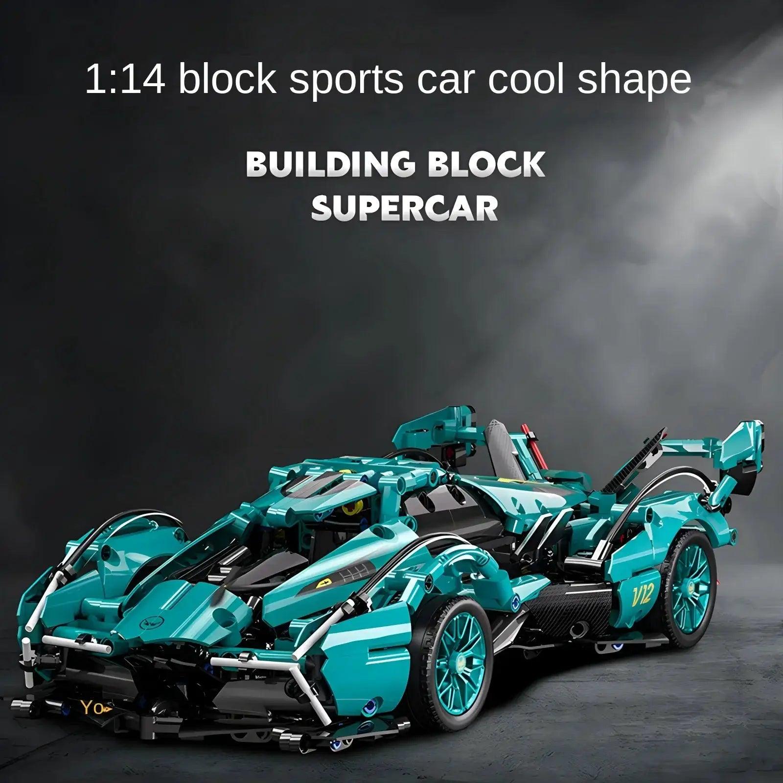 Blue V12 RC Roadster Remote Control Lego Compatible Car -  ToylandEU™