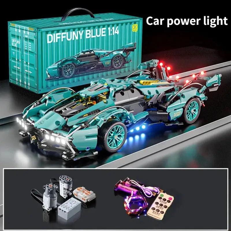  Blue V12 RC Roadster Remote Control Lego Compatible Car -  ToylandEU™