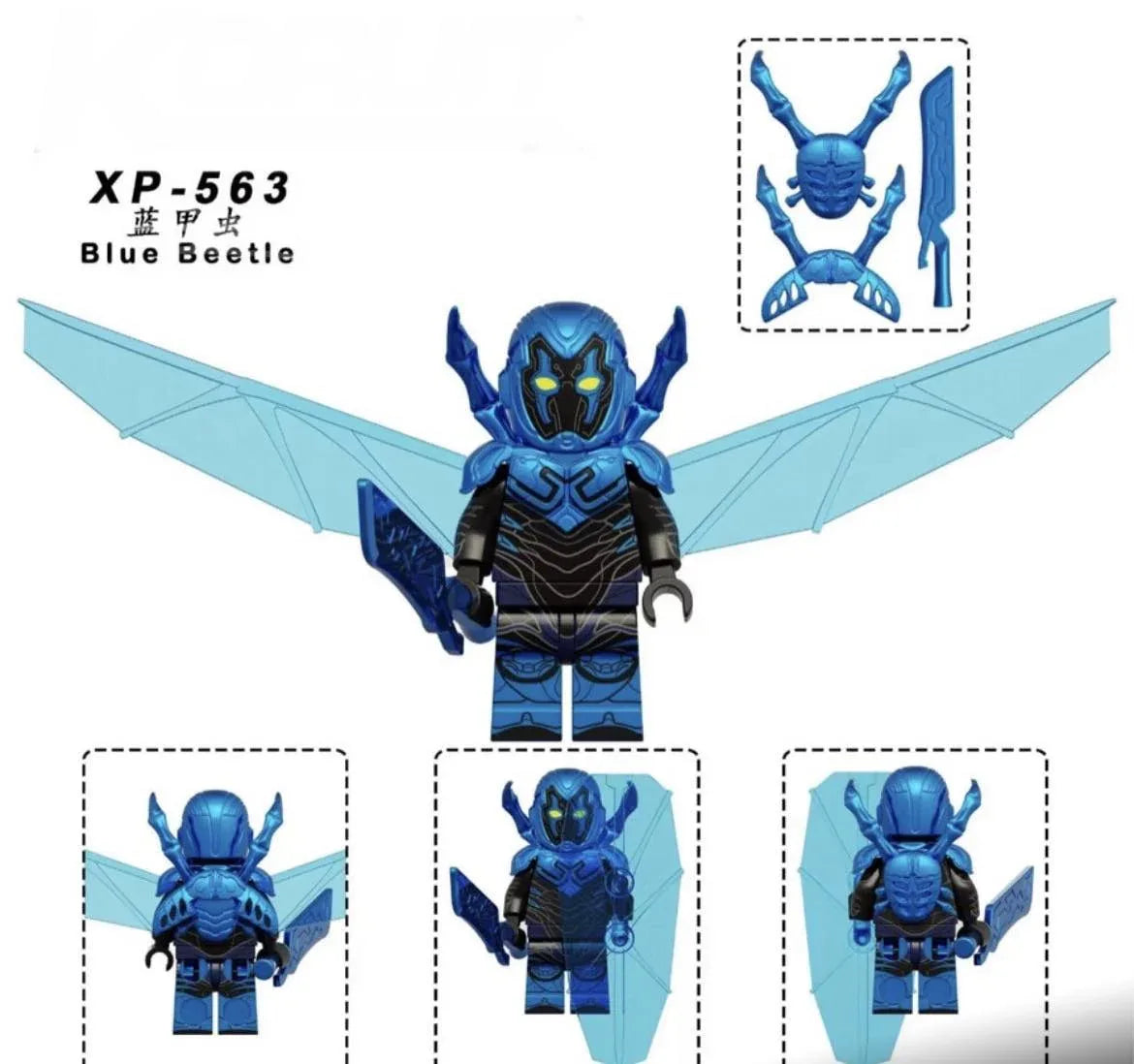 Blue Beetle Durable LEGO Compatible Building Block Figure - ToylandEU
