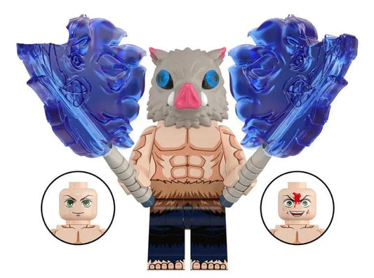 Custom Boar Mask Swordsman Figure in ABS Plastic With Ready Base Plate and Detailed Boar Mask - ToylandEU