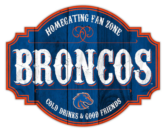 Boise State Broncos Sign Wood 12 Inch Homegating Tavern - ToylandEU