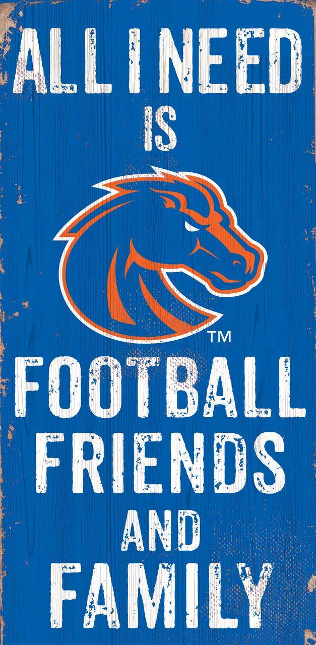 Boise State Broncos Wood Sign 6x12 Football Family - ToylandEU