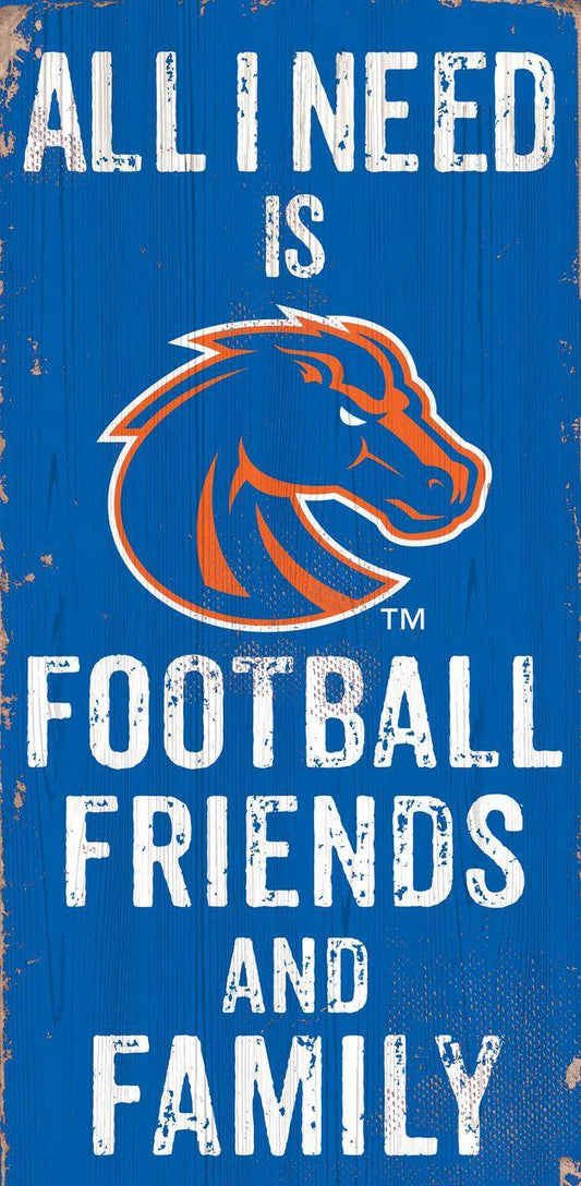Boise State Broncos Wood Sign 6x12 Football Family - ToylandEU