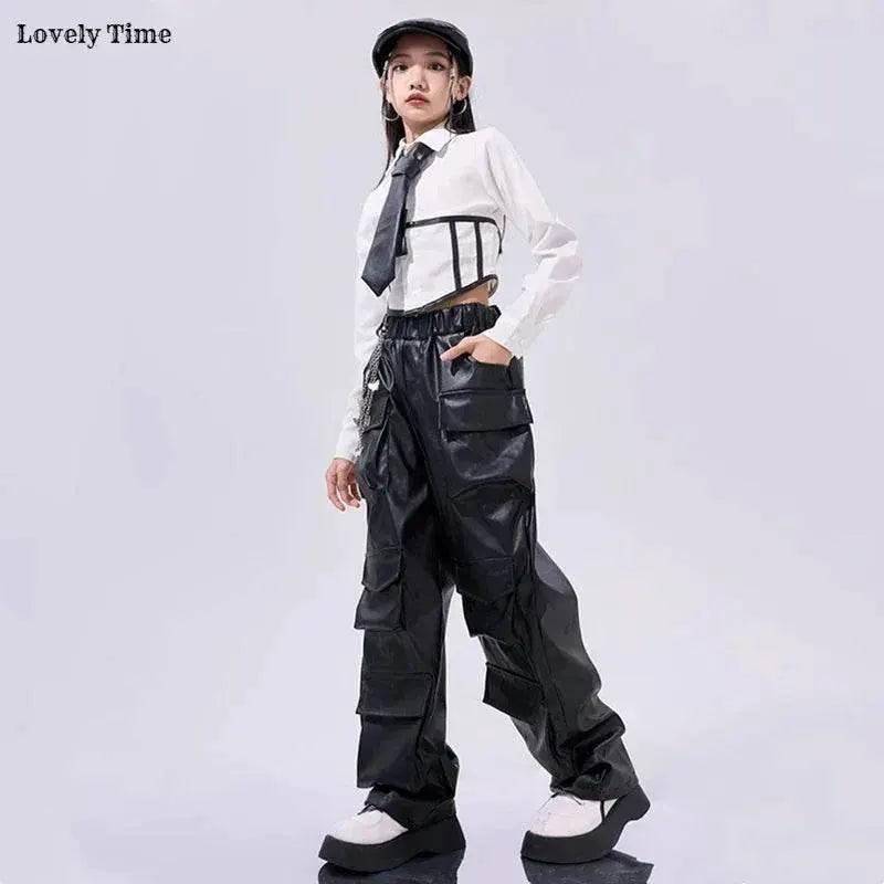  Bold Hip Hop PU Leather Cargo Pants 7 To 13 Toyland EU -  ToylandEU™