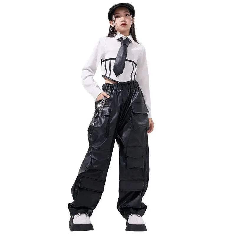  Bold Hip Hop PU Leather Cargo Pants 7 To 13 Toyland EU -  ToylandEU™