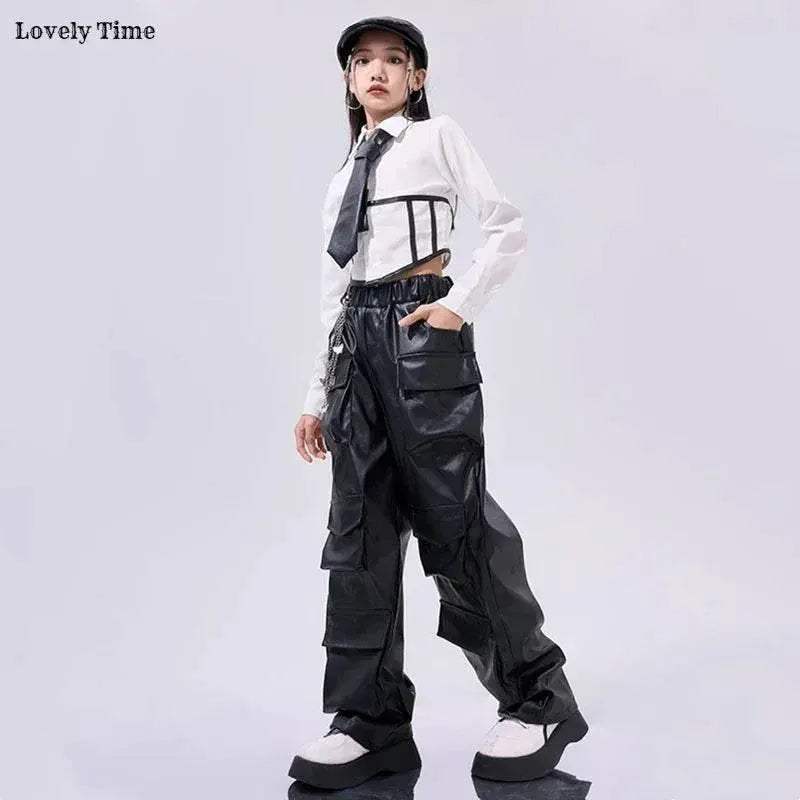  Bold Hip Hop PU Leather Cargo Pants 7 To 13 Toyland EU -  ToylandEU™