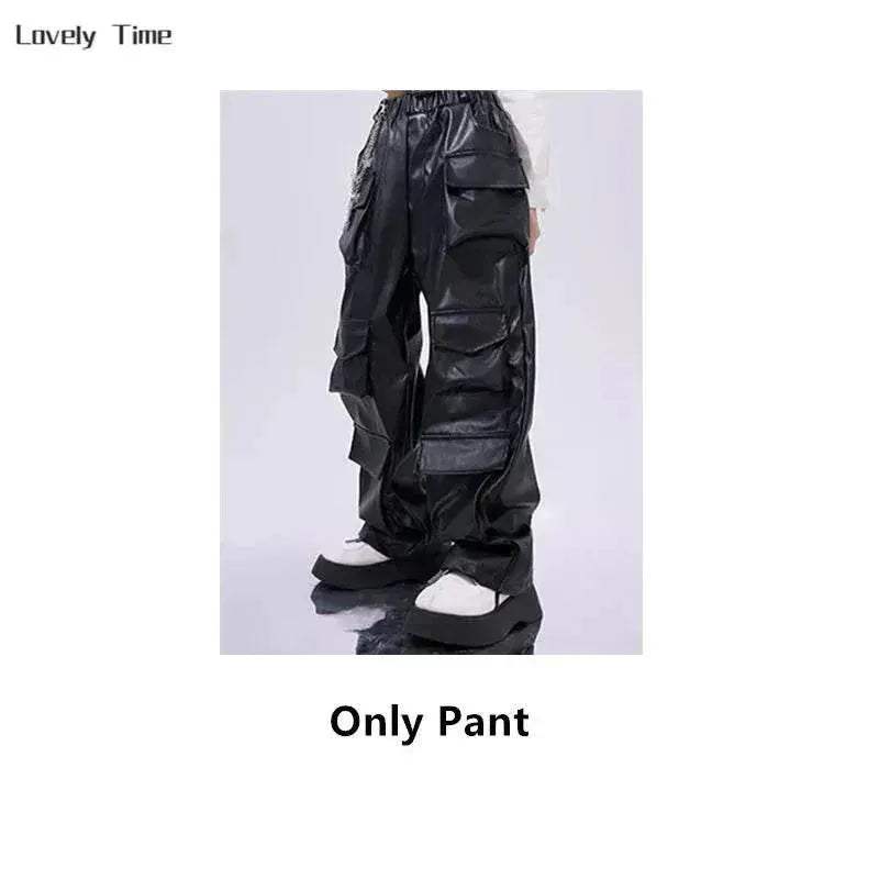 Bold Hip Hop PU Leather Cargo Pants 7 To 13 Toyland EU -  ToylandEU™