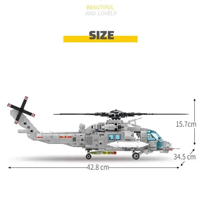  Bold Military Helicopter Block Kit Realistic Toyland EU -  ToylandEU™