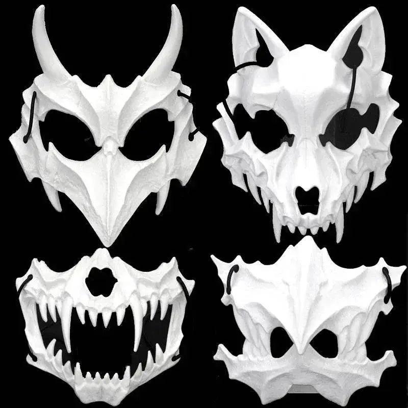  Bold Skeleton Mask Dragon God Half Face Mask Toyland EU -  ToylandEU™