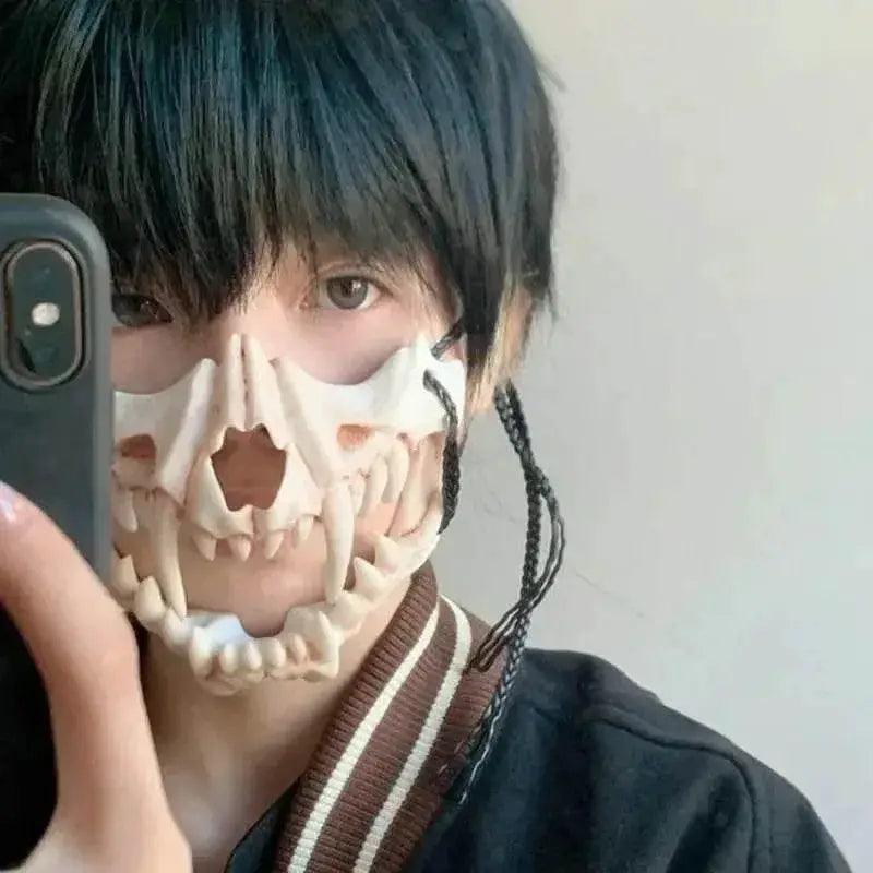  Bold Skeleton Mask Dragon God Half Face Mask Toyland EU -  ToylandEU™