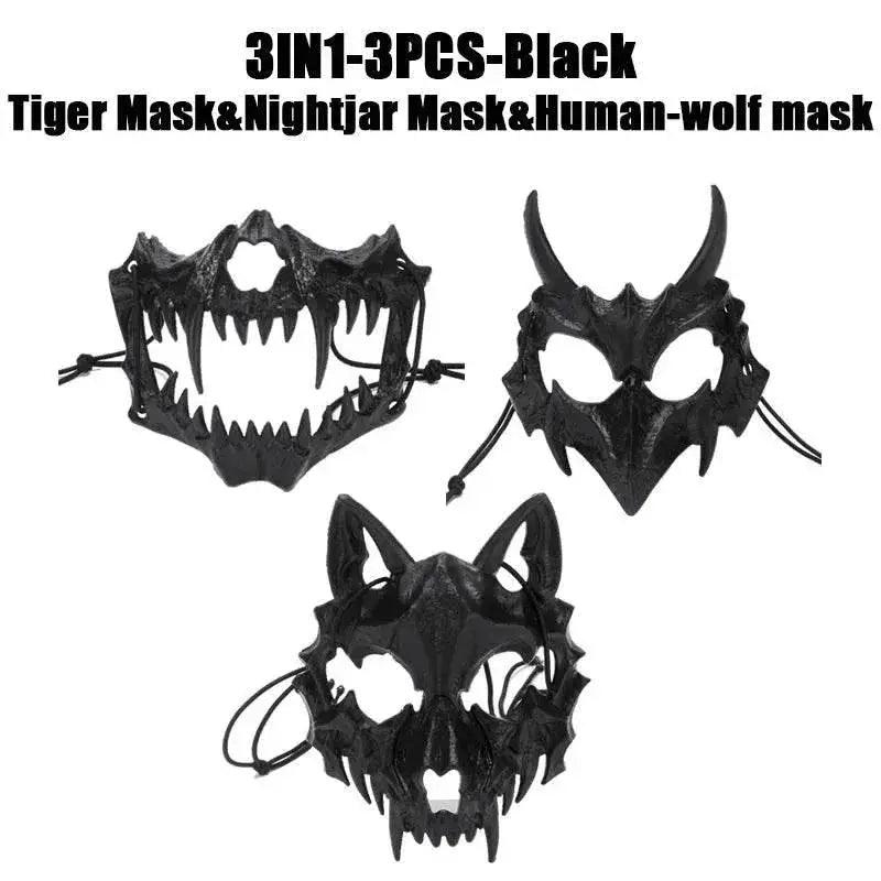  Bold Skeleton Mask Dragon God Half Face Mask Toyland EU -  ToylandEU™