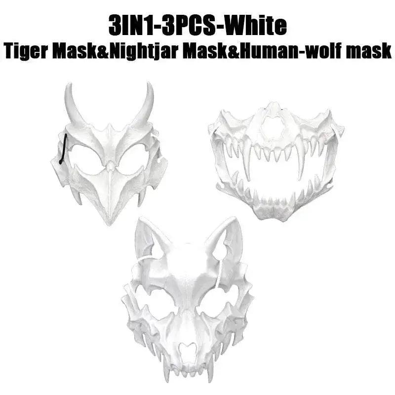  Bold Skeleton Mask Dragon God Half Face Mask Toyland EU -  ToylandEU™