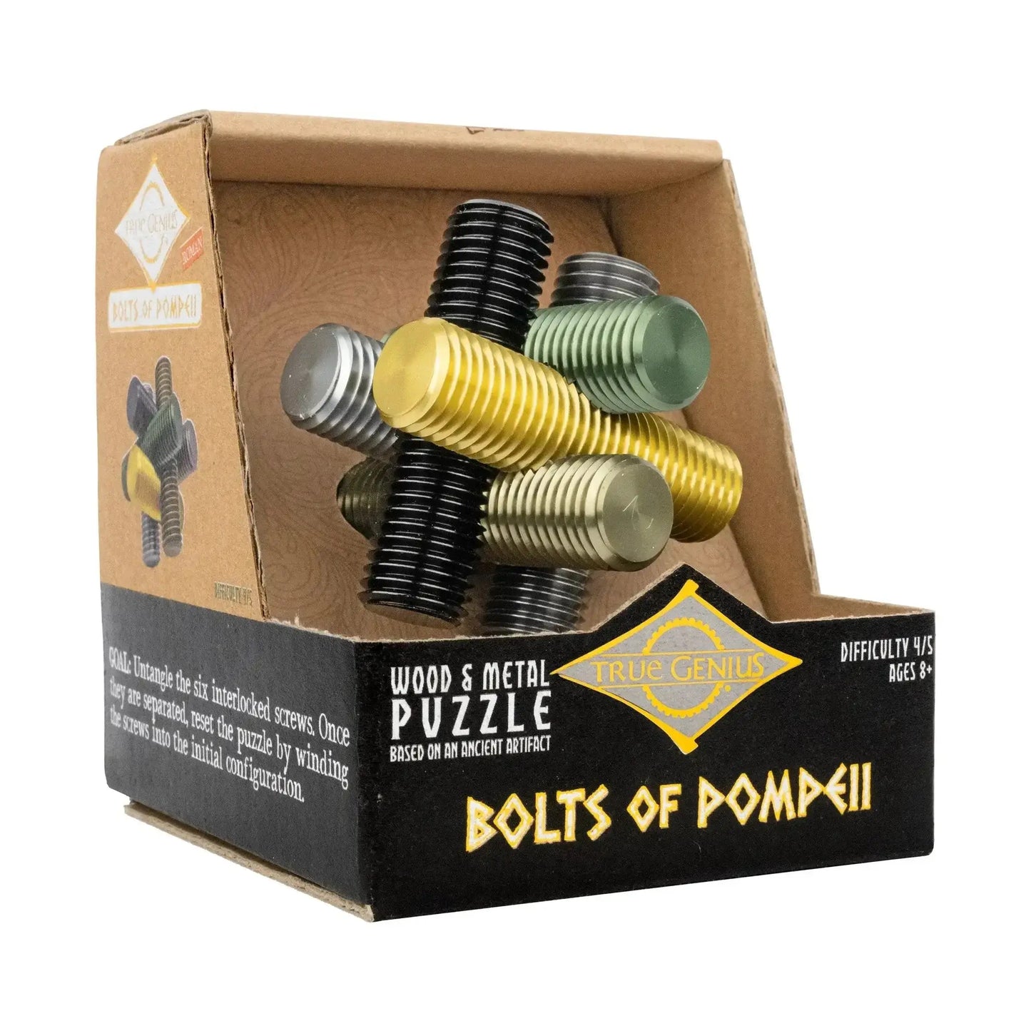 Bolts of Pompeii Burr Puzzle Interlocking Metal Challenge - ToylandEU