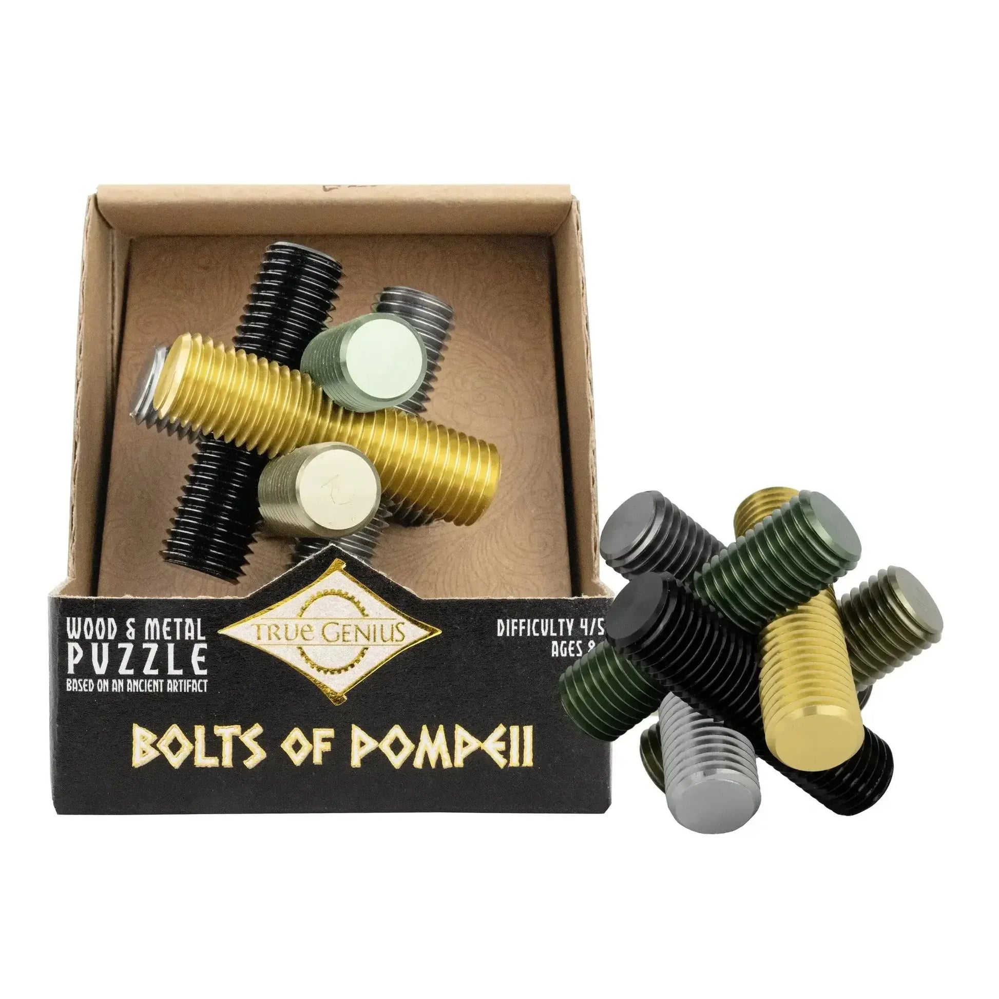Bolts of Pompeii Burr Puzzle Interlocking Metal Challenge - ToylandEU