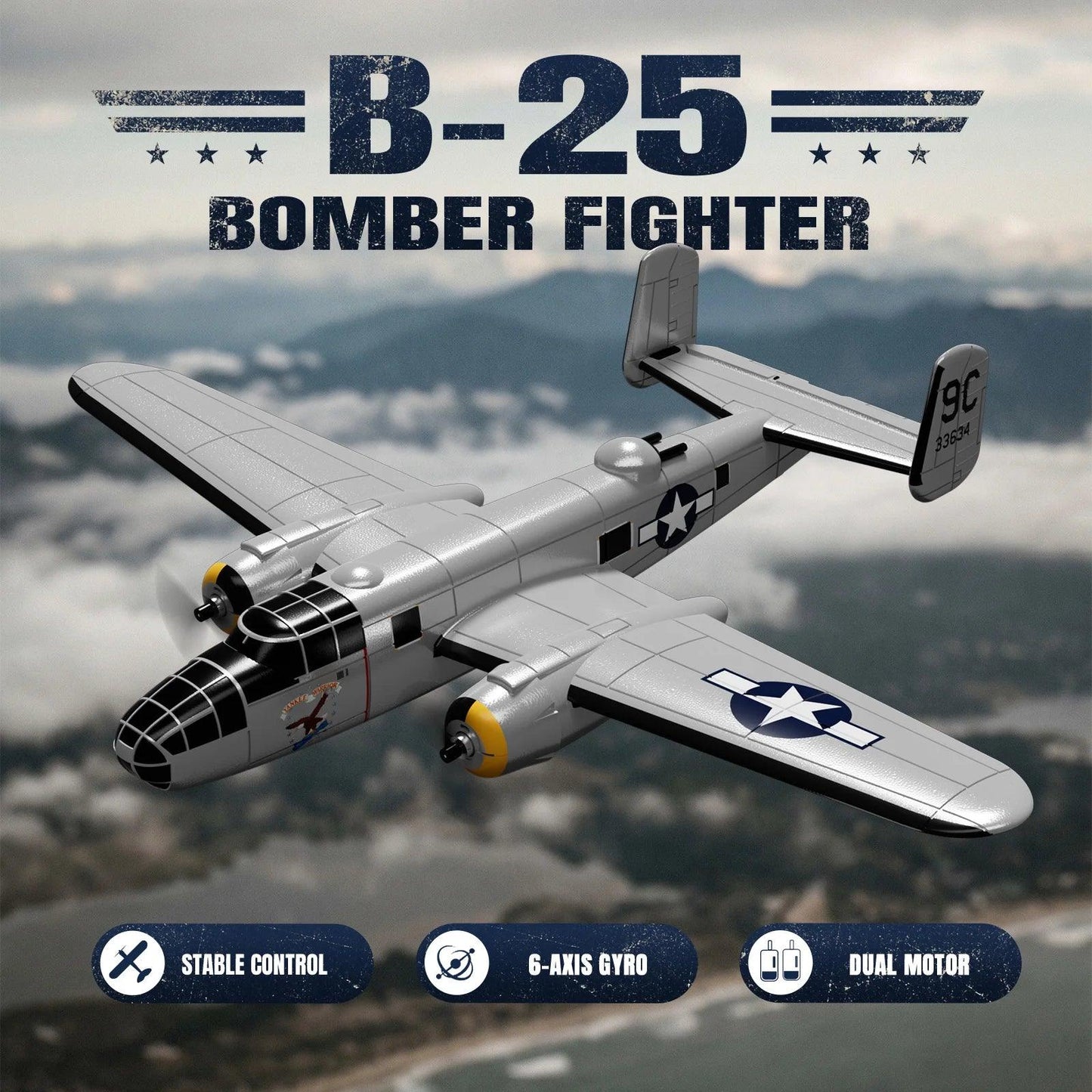 Bomber Rc Plane | 2.4Ghz 3 Channel With Stabilization | Toylandeu