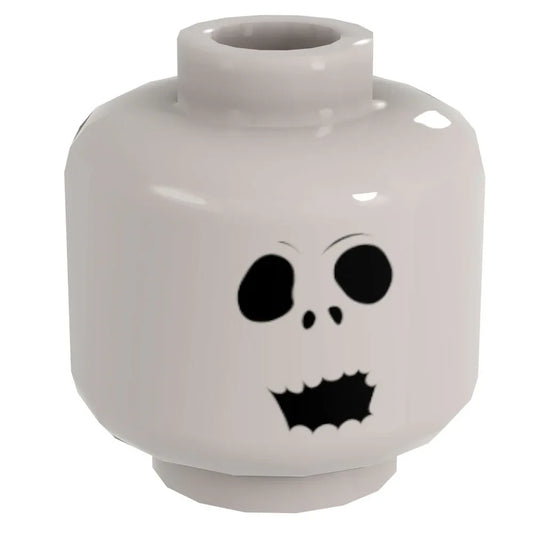 Bone Colored Gasping Figure Head For LEGO Figures Printed By B3 Customs On Authentic LEGO Element - ToylandEU