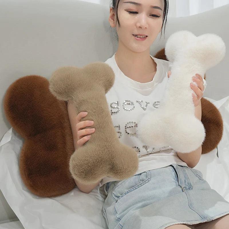  Bone Shape Plush Pillow Nap Head Support Toylandeu 