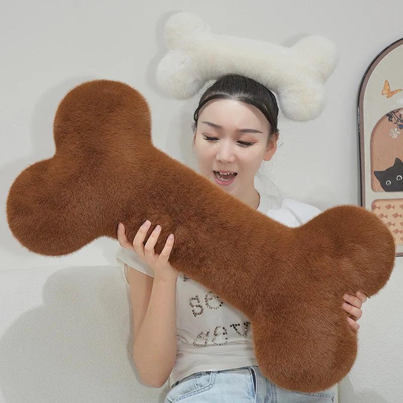  Bone Shape Plush Pillow Nap Head Support Toylandeu 