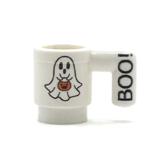 Boo! Ghost w/ Pumpkin Mug for Minifigs made using LEGO part - ToylandEU