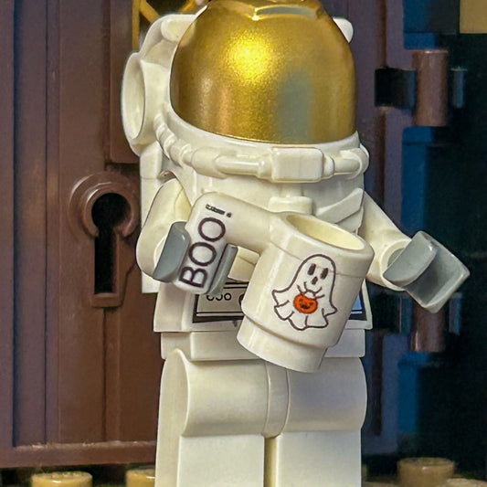 Boo! Ghost w/ Pumpkin Mug for Minifigs made using LEGO part - ToylandEU