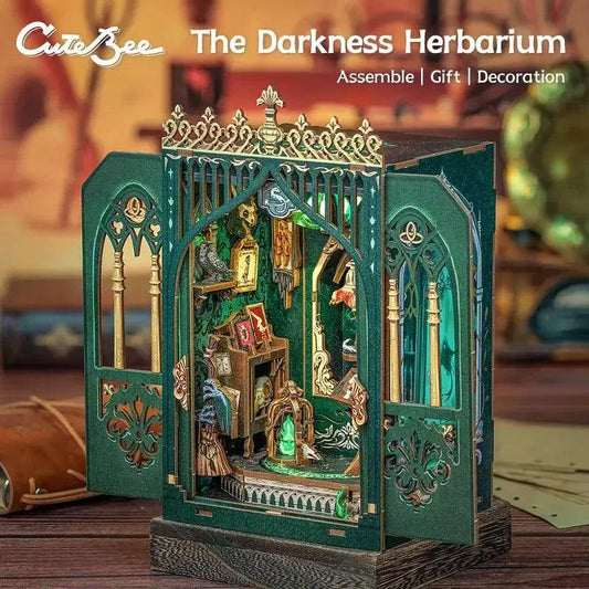  Book Nook DIY Mini Dollhouse With Lighted Wood Shelf -  ToylandEU™
