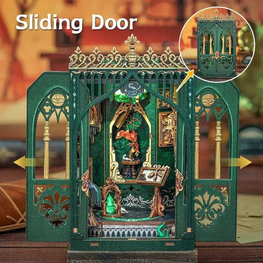  Book Nook DIY Mini Dollhouse With Lighted Wood Shelf -  ToylandEU™