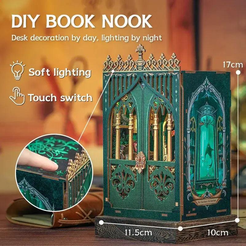  Book Nook DIY Mini Dollhouse With Lighted Wood Shelf -  ToylandEU™