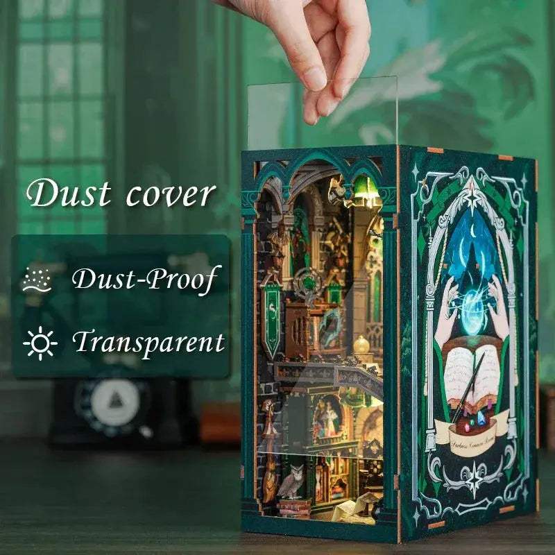 Book Nook Dollhouse With LED Night Light for Bookshelf - ToylandEU