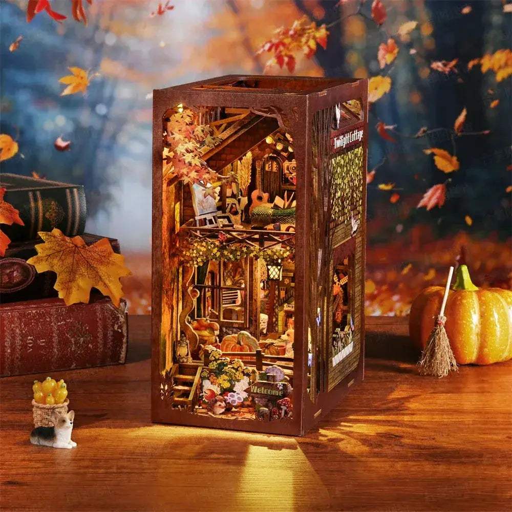 Book Nook Kit 3D Wooden Puzzle Dollhouse Bookshelf Home Decor - ToylandEU
