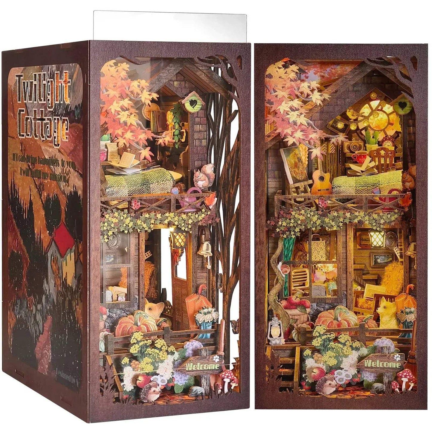 Book Nook Kit 3D Wooden Puzzle Dollhouse Bookshelf Home Decor - ToylandEU