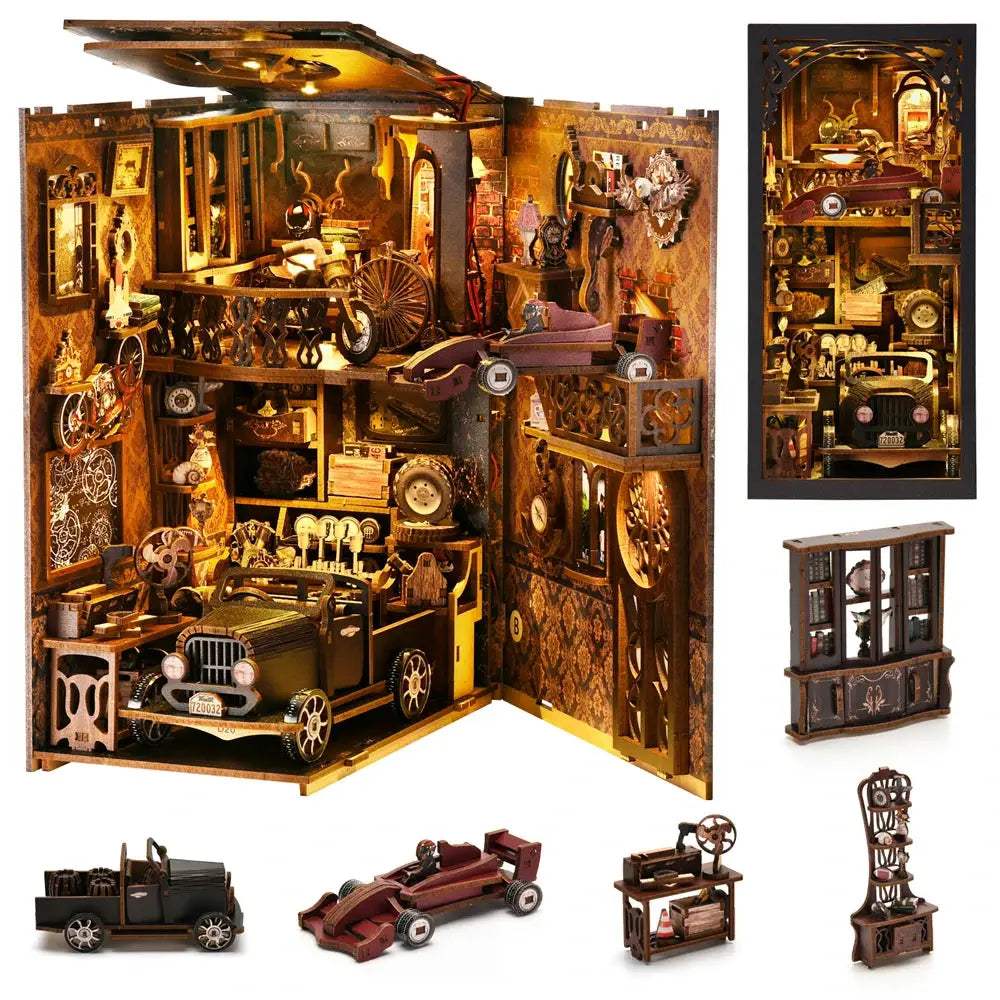  Book Nook Kit Classic Car Wood Puzzle Decor -  ToylandEU™