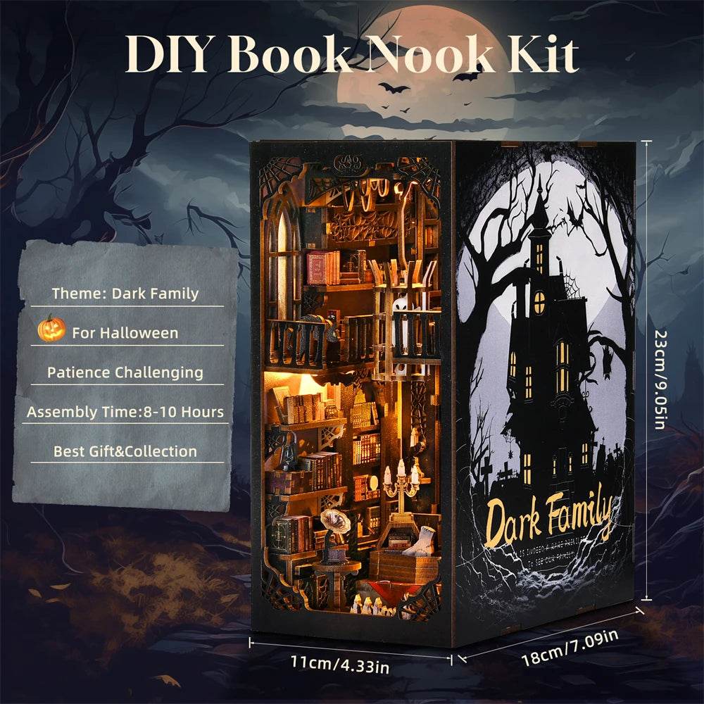 Book Nook Kit The Addams Family DIY Wooden Puzzle Home Decor - ToylandEU
