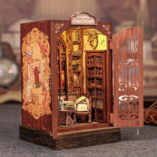  Book Nook Kit With Light Wooden Dollhouse Premium -  ToylandEU™