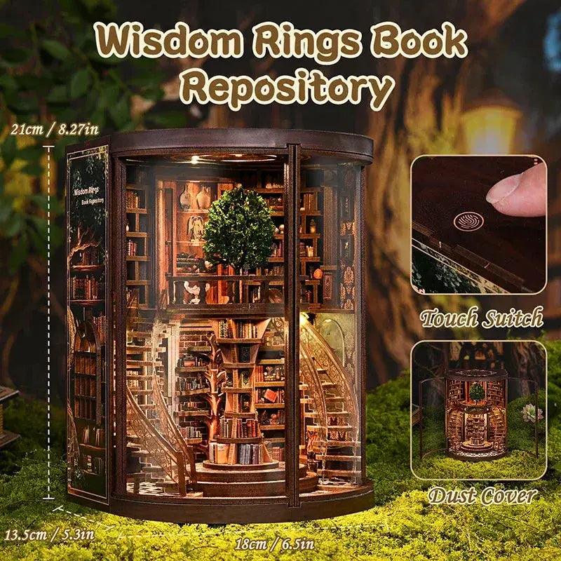  Wooden Book Nook Kit 3D Puzzle For Home Decor Gift -  ToylandEU™