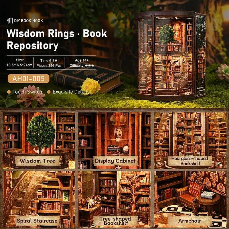  Wooden Book Nook Kit 3D Puzzle For Home Decor Gift -  ToylandEU™