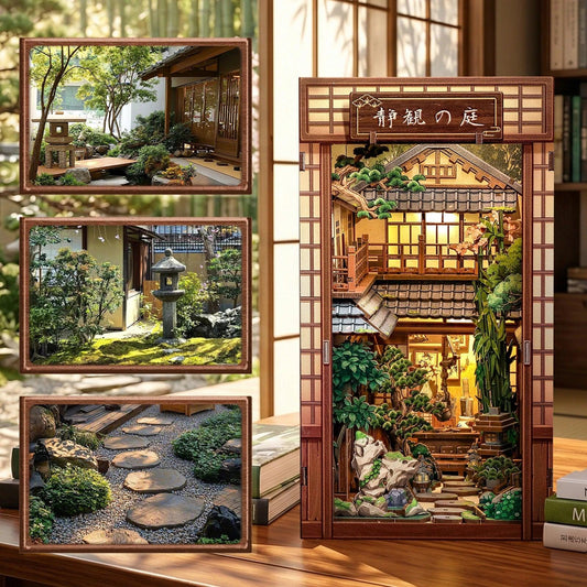  Book Nook Kit | Wooden Doll House LED | Toylandeu™ 