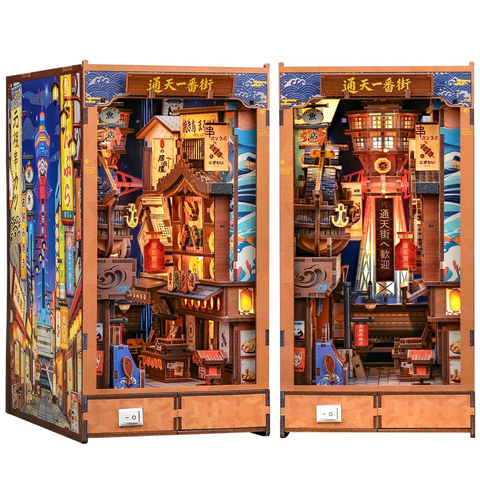  Book Nook Kit | Wooden Doll House LED | Toylandeu™ 