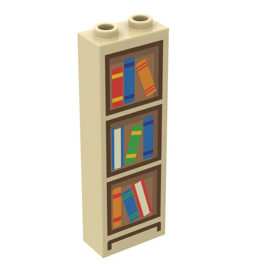 Bookshelf (1x2x5 Brick) made using LEGO parts - B3 Customs - ToylandEU