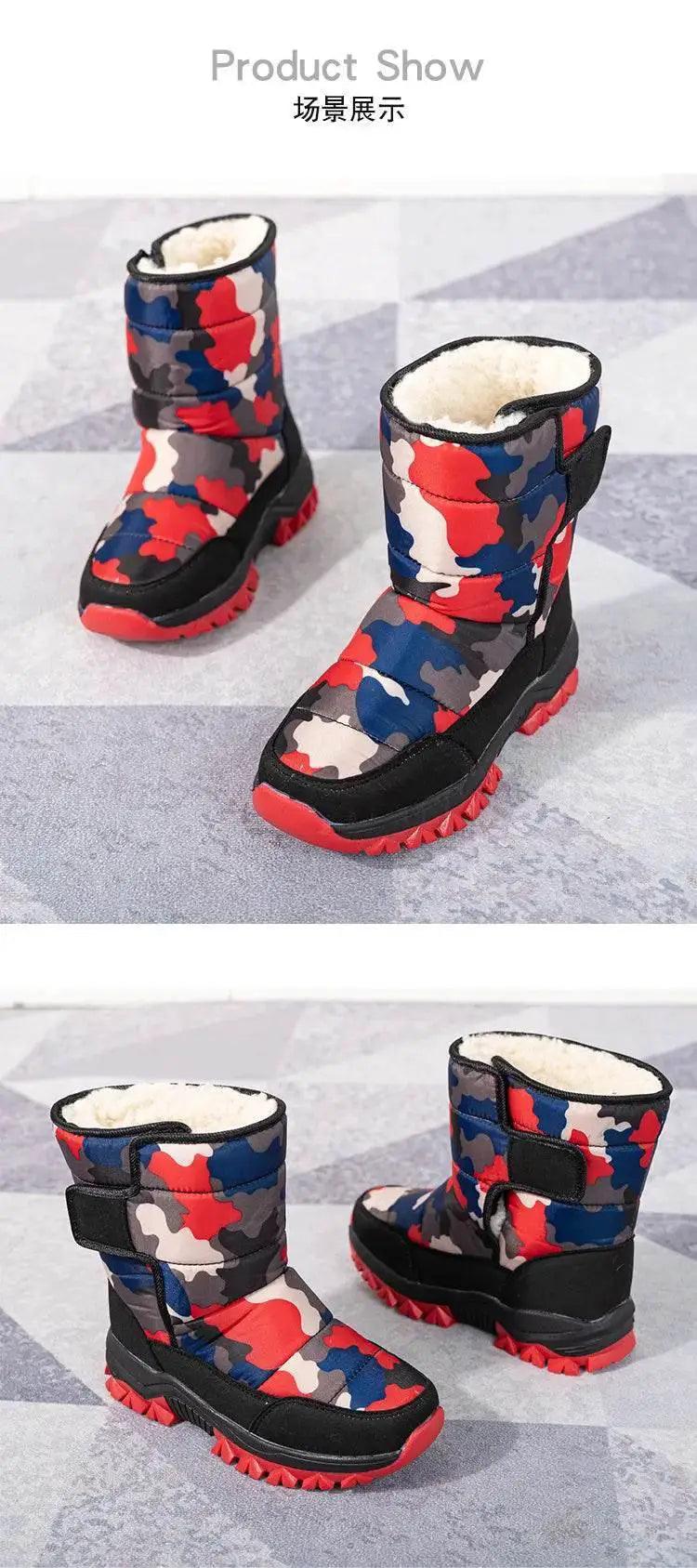  Winter Warmth Kids' Cold-Proof Booties - Soft Bottom, Non-Slip, Casual Footwear for Girls and Boys -  ToylandEU™