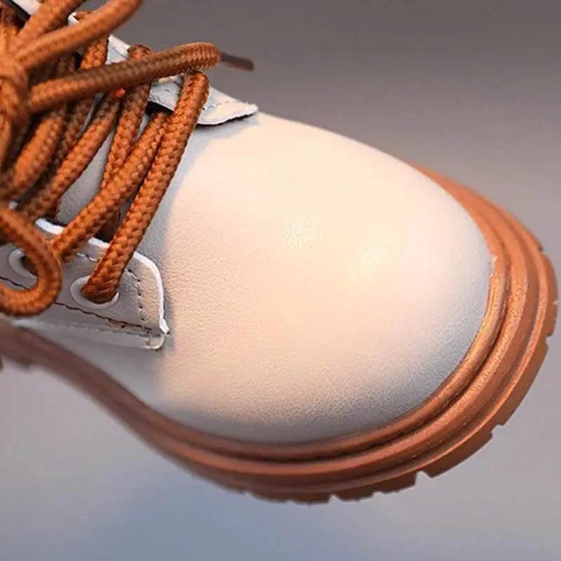  Trendy Children's Leather Autumn Boots for Boys and Girls - Stylish Short Boots with Anti-Slip Outsole -  ToylandEU™