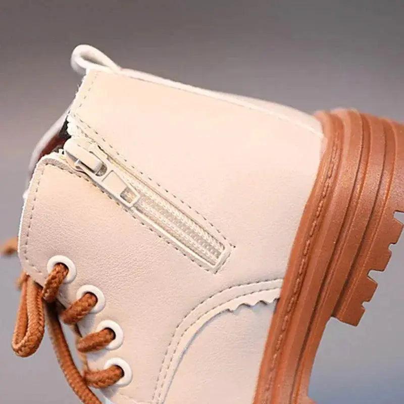  Trendy Children's Leather Autumn Boots for Boys and Girls - Stylish Short Boots with Anti-Slip Outsole -  ToylandEU™