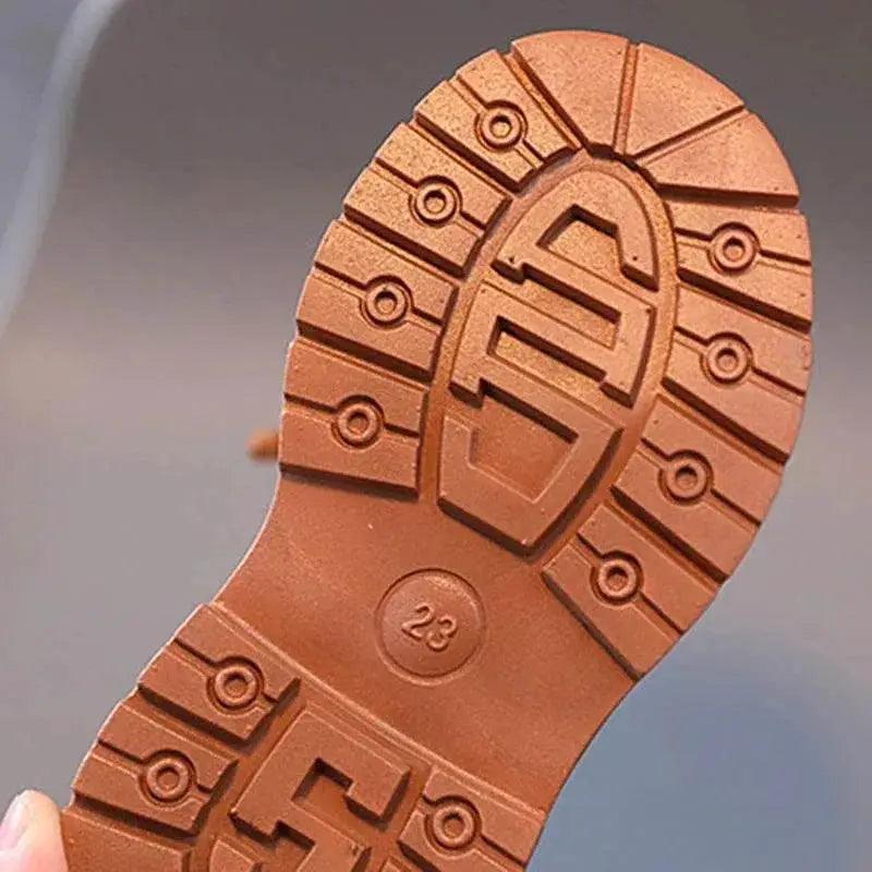  Trendy Children's Leather Autumn Boots for Boys and Girls - Stylish Short Boots with Anti-Slip Outsole -  ToylandEU™