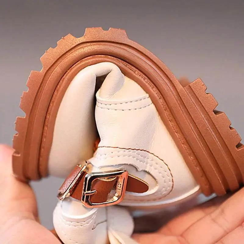  Trendy Children's Leather Autumn Boots for Boys and Girls - Stylish Short Boots with Anti-Slip Outsole -  ToylandEU™