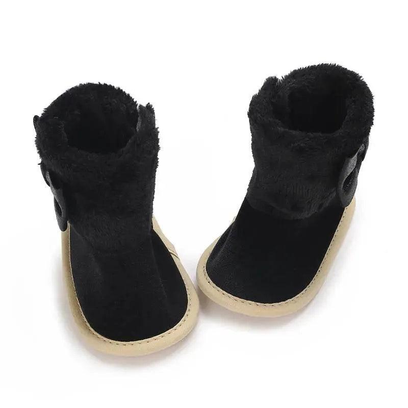 Cotton Baby Girl Bow Boots - Soft and Fluffy Winter Preschool Footwear (0-18 Months) -  ToylandEU™