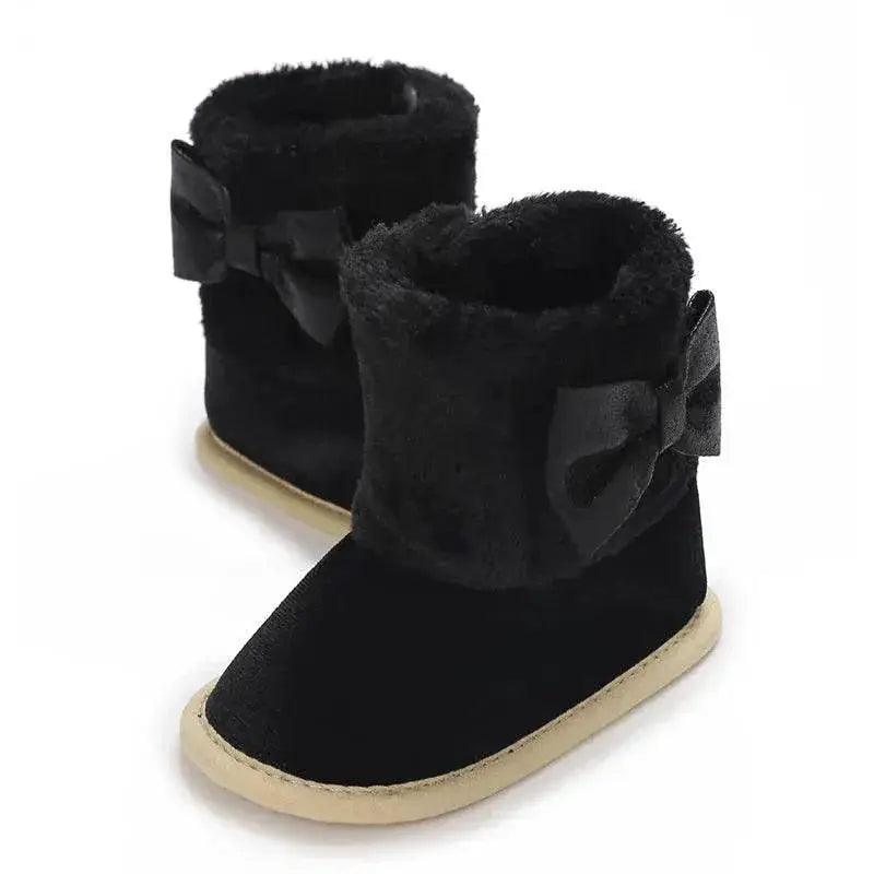  Cotton Baby Girl Bow Boots - Soft and Fluffy Winter Preschool Footwear (0-18 Months) -  ToylandEU™
