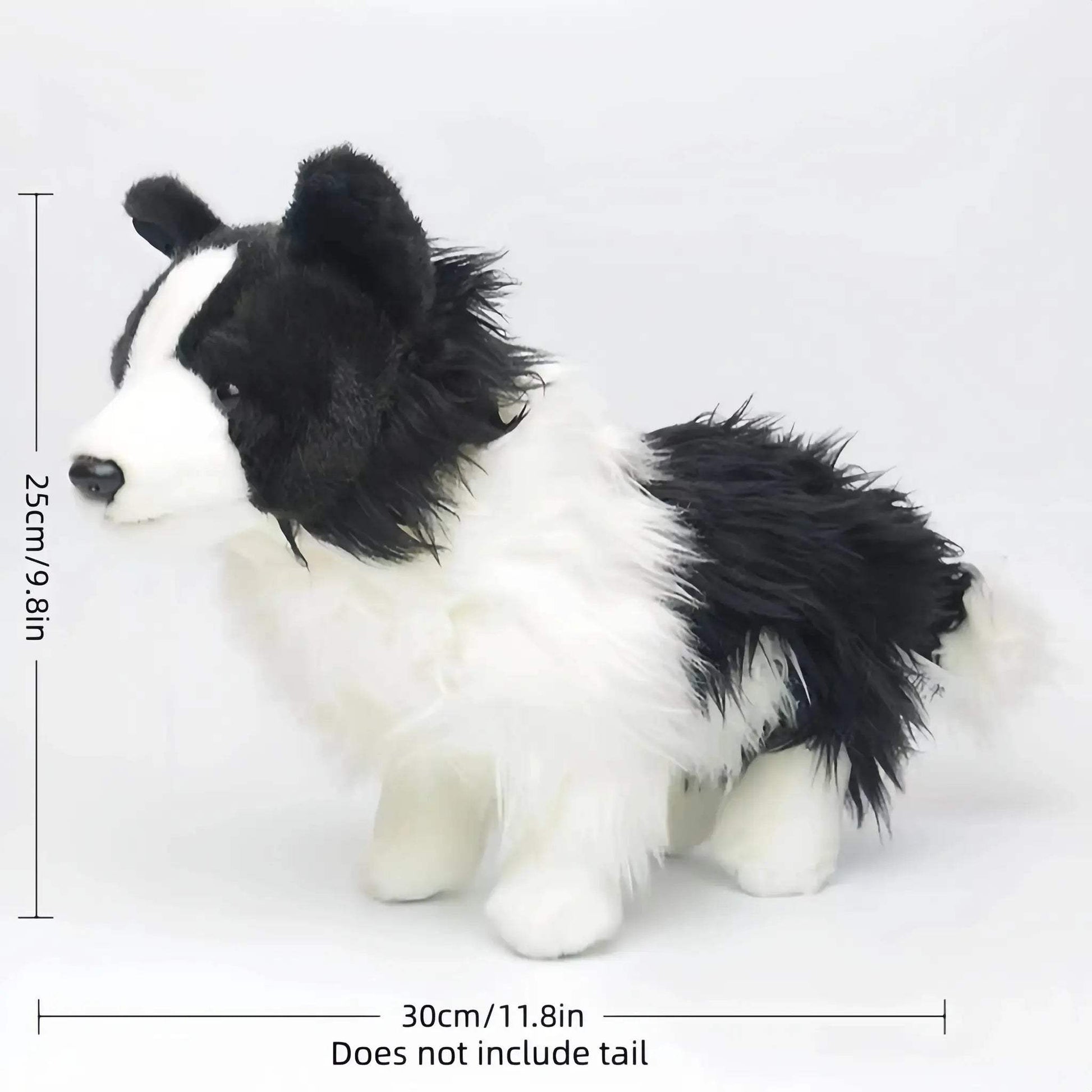 Border Collie Plush Toy Realistic Soft Gift For Kids - ToylandEU