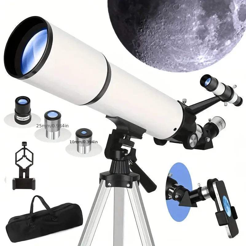 Borwolf 80600 Professional Astronomical Telescope 80mm Large Aperture - ToylandEU